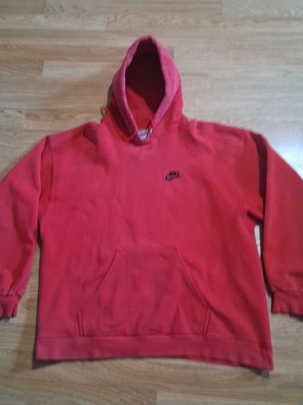90s Made In Usa Nike Red Hooded Sweatshirt - Men's Pullover Hoodie